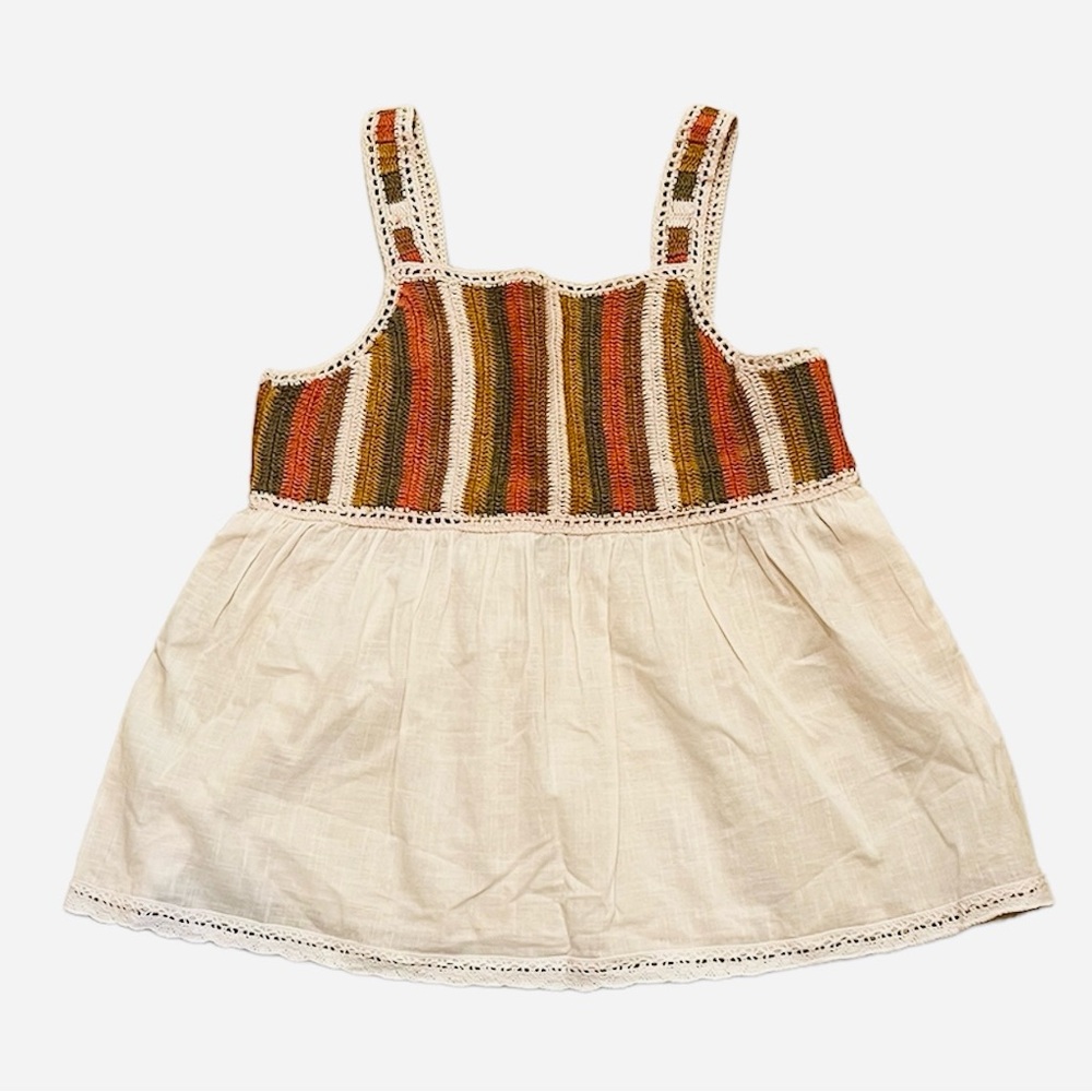 NWT Peek L(10) Pressly crochet tank top peach